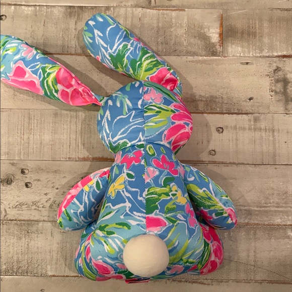 Lilly Pulitzer Zanzibar Blue Bunny Rabbit Plush - Picture 4 of 8